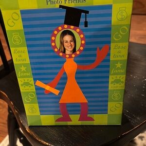 Vibrant Orange and Purple Picture Frame Accents